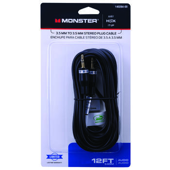 Monster Cable Just Hook It Up 12 ft. L Stereo Plug Cable AWG