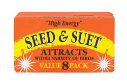 C & S Products High Energy Seed & Suet Beef Suet,Millet 8/Pack