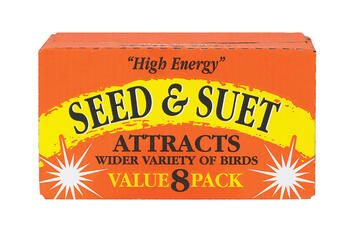 C & S Products High Energy Seed & Suet Beef Suet,Millet 8/Pack