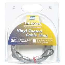 Tie Down Engineering Clear Vinyl Galvanized Steel 1/4 in. Dia. x 6 ft. L Cable Sling