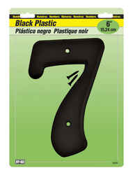 Hy-Ko 6 in. Black Plastic Screw-On Number 7 1 pc.