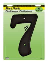 Hy-Ko 6 in. Black Plastic Screw-On Number 7 1 pc.