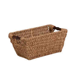 Honey Can Do 6 in. H x 8 in. W x 14 in. L Brown Woven Basket