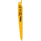 DeWalt Flexvolt 6 in. L x 3/4 in. W Bi-Metal 4/6 TPI 5 pk Reciprocating Saw Blade