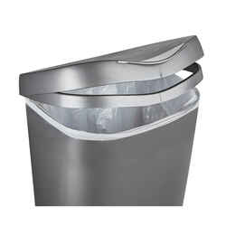 Umbra 13.2 gal. Gray Brim Step On Wastebasket