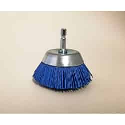 Dico Nyalox 2.5 in. D X 1/4 in. S X 1/4 D Crimped Nylon Mandrel Mounted Cup Brush 4500 rpm 1 pc