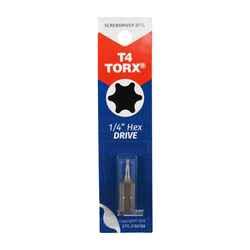 Best Way Tools Torx Screwdriver Bit Carbon Steel 1/4 in. Hex Shank 1 pc. 1/4 in. x 1 in. L