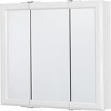 Continental Cabinets 24 in. H x 24 in. W x 4-7/16 in. D Square Tri-View Medicine Cabinet