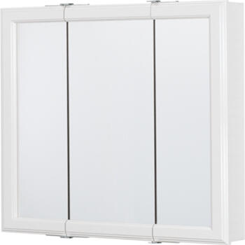 Continental Cabinets 24 in. H x 24 in. W x 4-7/16 in. D Square Tri-View Medicine Cabinet