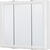 Continental Cabinets 24 in. H x 24 in. W x 4-7/16 in. D Square Tri-View Medicine Cabinet