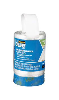 ScotchBlue 30 ft. W X 24 in. L X 0.3 mil T Pre-Taped Painter's Plastic 1 pk