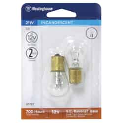 Westinghouse 21 watts S8 Incandescent Bulb 255 lumens Warm White Speciality 2 pk