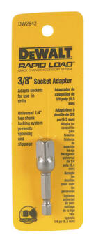 DeWalt 2 in. L x 3/8 in. in. Socket Adapter Steel 1 pc.