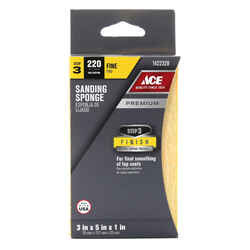 Ace 5 in. L X 3 in. W X 1 in. T 220 Grit Super Fine Block Sanding Sponge