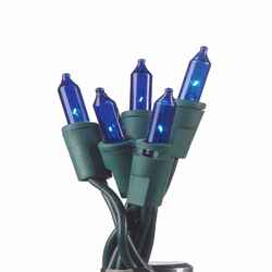 Celebrations Incandescent Incandescent Mini Blue 100 ct String Christmas Lights 20.625 ft.