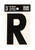 Hy-Ko 3 in. Black Vinyl Self-Adhesive Letter R 1 pc.