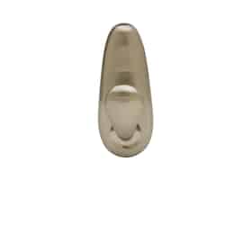 3M Command 4-1/8 in. L Brushed Nickel Metal Large Forever Classic Coat/Hat Hook 5 lb. capacit