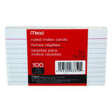 Mead Index Cards 3 in. x 5 in. 100 / Pack