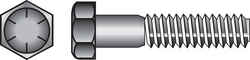HILLMAN 3/8 in. Dia. x 4-1/2 in. L Heat Treated Yellow Dichromate Hex Head Cap Screw 50 box