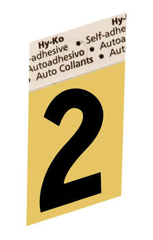 Hy-Ko 1-1/2 in. Black 2 Aluminum Self-Adhesive Number