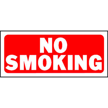 Hy-Ko English No Smoking 6 in. H x 14 in. W Plastic Sign