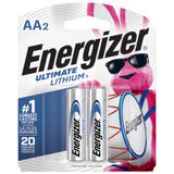 Energizer Ultimate Lithium AA Camera Battery L91BP-2 2 pk