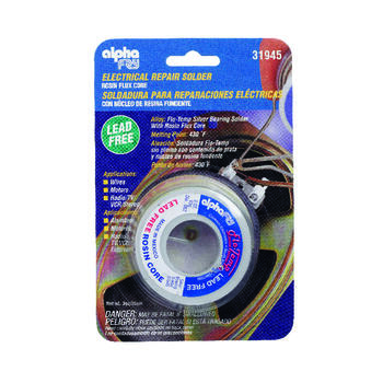 Alpha Fry 3 oz. Lead-Free Rosin Core Solder Tin, Copper, Silver Solder 0.062 in. Dia. Tin / Coppe