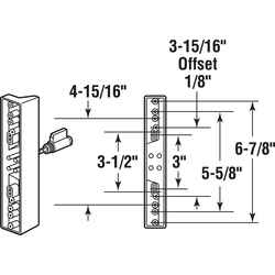 Prime-Line Metal Indoor and Outdoor Pull and Keyed Locking Unit