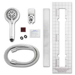 Waterpik Chrome Five settings Showerhead With Slide Bar 2.5 gpm
