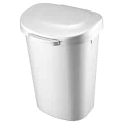Rubbermaid White Touch Up Wastebasket 13 gal.