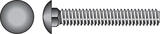 HILLMAN 5/16 Dia. x 2-1/2 in. L Zinc-Plated Steel Carriage Bolt 100 pk