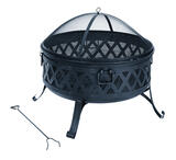 Living Accents  Lattice  Coal  Fire Pit  25.51 in. H x 35.47 in. W x 35.47 in. D Steel 