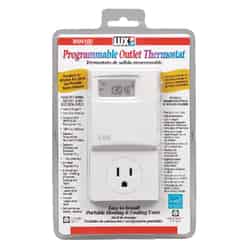 Lux Heating and Cooling Touch Screen Programmable Outlet Thermostat
