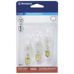 Westinghouse 7.5 watts E12 Incandescent Bulb 39 lumens Warm White Decorative 3 pk