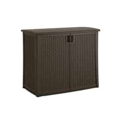 Suncast Resin 35-1/4 in. H x 42-1/4 in. W x 23 in. D Brown Outdoor Storage Cabinet