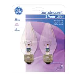 GE Lighting auradescent 25 watts F15 Incandescent Light Bulb 120 lumens Auradescent Flame Tip