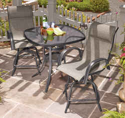 Living Accents Swivel Dark Brown Steel with Sling Fabric Newport Chair