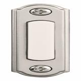 Heath Zenith Satin Nickel Silver Metal Wired Pushbutton Doorbell