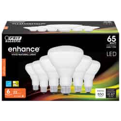 Feit Electric Enhance BR30 E26 (Medium) LED Bulb Soft White 65 watt Watt Equivalence 6 pk