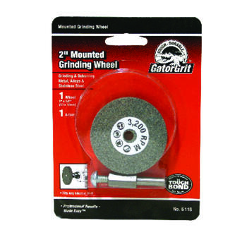 Gator 2 in. Dia. x 3/8 in. thick x 1/4 in. Grinding Wheel 3200 rpm 1 pc.