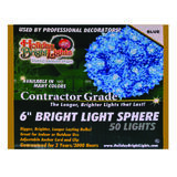 Holiday Bright Lights Incandescent Contractor Sphere Light Blue 12 ft. 50 lights