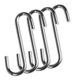 Honey Can Do Small Silver Steel 3 in. L Hook Chrome 4 pk 20 lb.