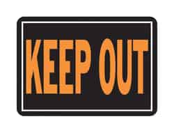 Hy-Ko English 14 in. W x 10 in. H Keep Out Aluminum Sign
