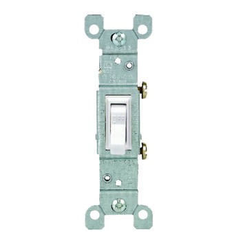 Leviton Switch 1 pk 15 amps White Toggle