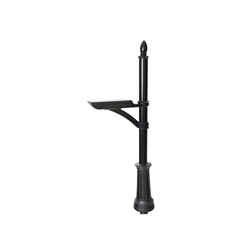 Architectural Mailboxes Hamilton 69.4 in. Powder Coated Black Aluminum/Steel Mailbox Post