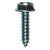 HILLMAN 3/4 in. L x 10 Slotted Hex Washer Zinc-Plated Sheet Metal Screws 100 per box Steel