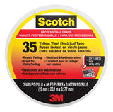 Scotch 3/4 in. W x 66 in. L Yellow Vinyl Electrical Tape Yellow