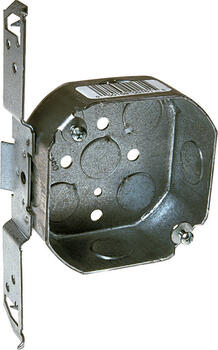 Raco 7 in. Octagon 1 Gang Junction Box 1 gang Gray Steel