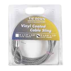 Tie Down Engineering Clear Vinyl Galvanized Steel 3/8 in. Dia. x 9 ft. L Cable Sling