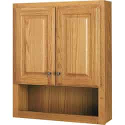 Continental Cabinets 28 in. H x 23-1/4 in. W x 7-3/16 in. D Square Oak Bath Storage Cabinet